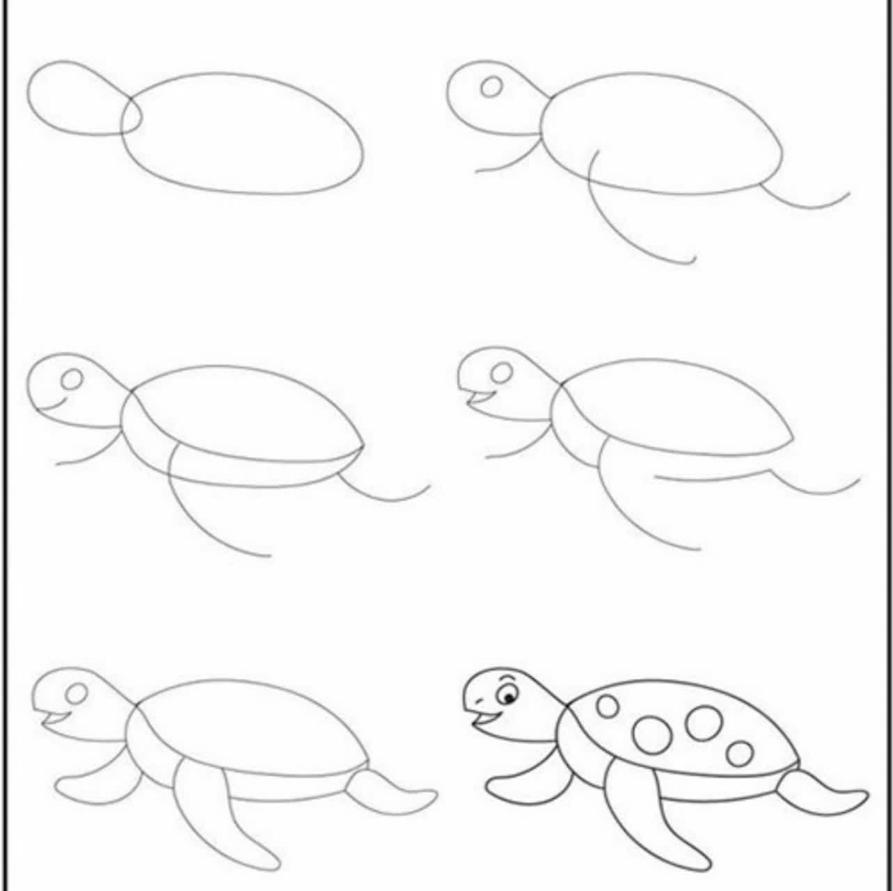 نقاشی لاک پشت دریایی 