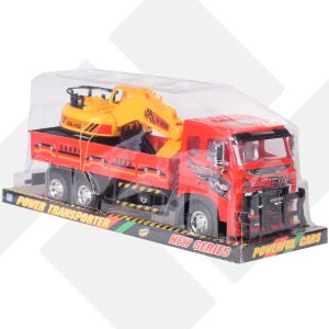1062b TabanToys.com کامیون حمل بیل مکانیکی