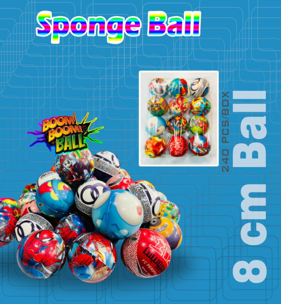 توپ اسفنجی 8 سانتی طرح کارتنی جور (12)(240)