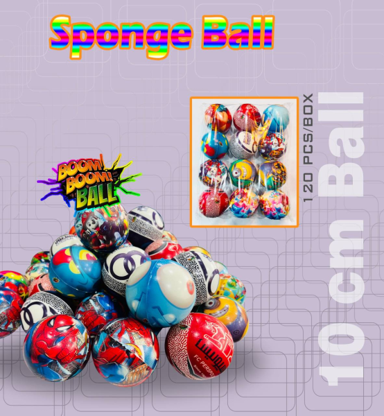 توپ اسفنجی 10 سانتی طرح کارتنی جور (12)(120)