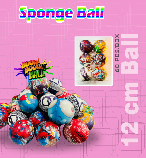 توپ اسفنجی 12 سانتی طرح کارتنی جور (6)(60)