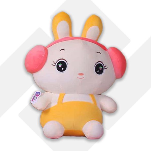 عروسک خرگوش هدفون دار سایز 3 پینک تویز