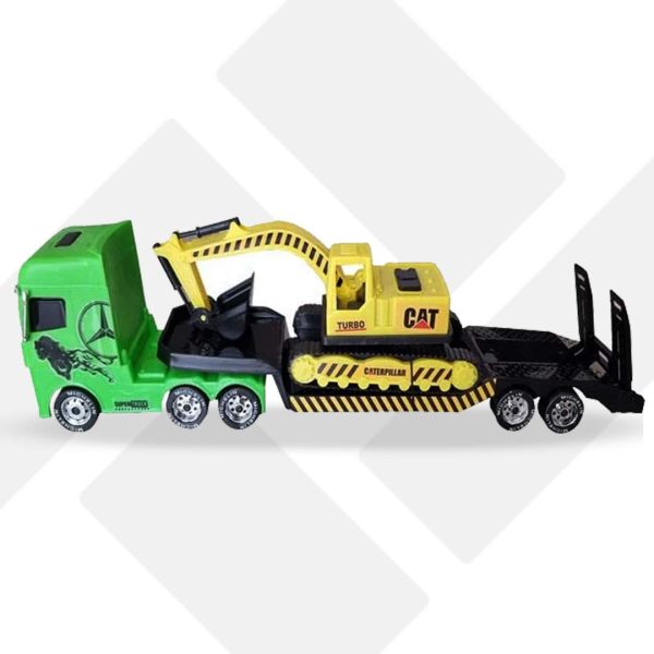 تریلی کمرشکن با حمل بیل مکانیکی وکیوم مکس (12)